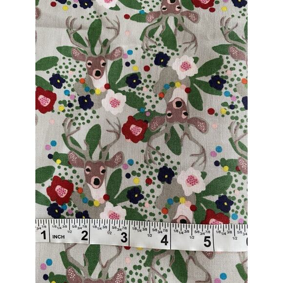 2 Yds A Winter's Tail Blend Elizabeth Grubaugh Fabrics Christmas Deer 42"w 2018 - Picture 2 of 7